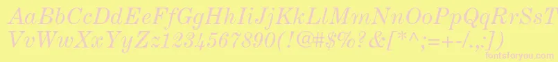 More about CenturyexpandedltstdItalic Font CenturyexpandedltstdItalic Font – Pink Fonts on Yellow Background