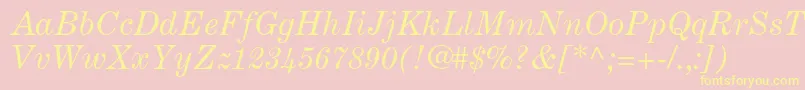 More about CenturyexpandedltstdItalic Font CenturyexpandedltstdItalic Font – Yellow Fonts on Pink Background