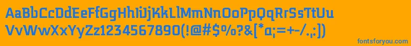 MidnightKernboyBold Font – Blue Fonts on Orange Background