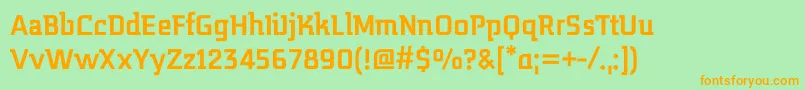 MidnightKernboyBold Font – Orange Fonts on Green Background