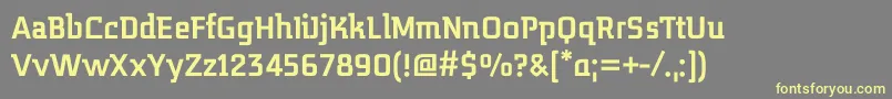 Шрифт MidnightKernboyBold – жёлтые шрифты на сером фоне