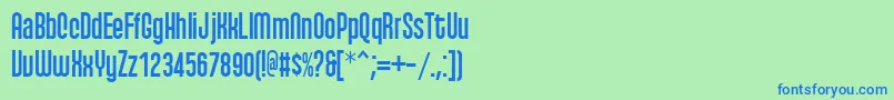 Qhyts Font – Blue Fonts on Green Background