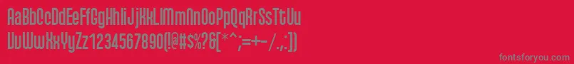 フォントQhyts – 赤い背景に灰色の文字