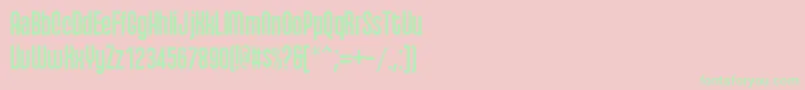 Qhyts Font – Green Fonts on Pink Background