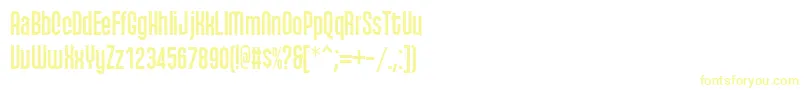 Qhyts Font – Yellow Fonts on White Background