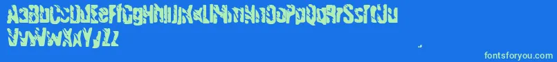 Шрифт Handgranade – зелёные шрифты на синем фоне