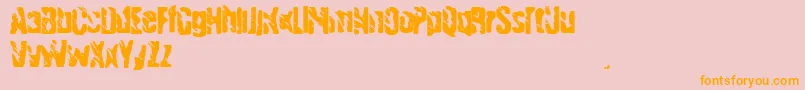 Handgranade-Schriftart – Orangefarbene Schriften auf rosa Hintergrund