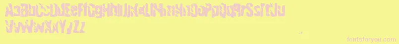 Handgranade Font – Pink Fonts on Yellow Background