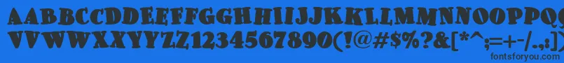 Pleasingly Font – Black Fonts on Blue Background