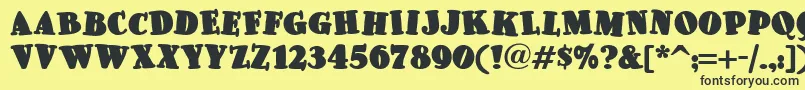 Pleasingly Font – Black Fonts on Yellow Background