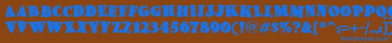 Шрифт Pleasingly – синие шрифты на коричневом фоне