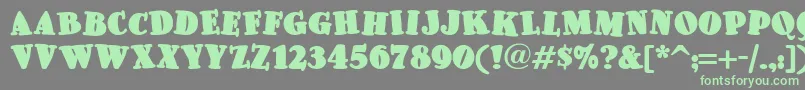 Fonte Pleasingly – fontes verdes em um fundo cinza