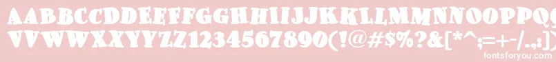 Pleasingly Font – White Fonts on Pink Background