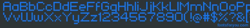 Standard0753-Schriftart – Blaue Schriften auf schwarzem Hintergrund