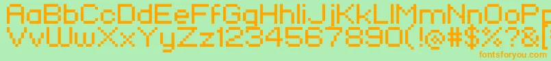 Standard0753 Font – Orange Fonts on Green Background