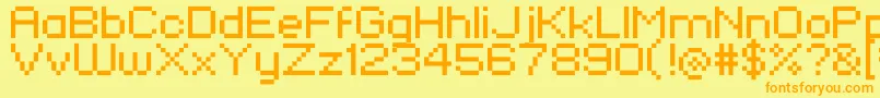 En savoir plus sur la police Standard0753 Police Standard0753 – polices orange sur fond jaune