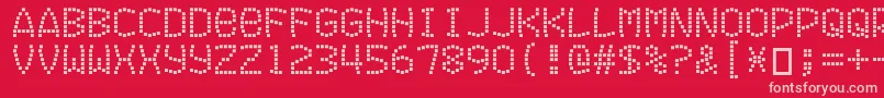 Exit Font – Pink Fonts on Red Background