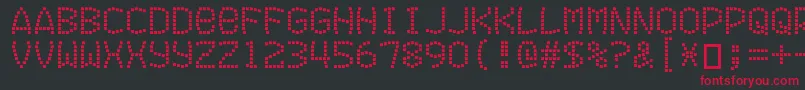 Exit Font – Red Fonts on Black Background