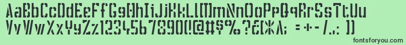 CrassRootsOfl Font – Black Fonts on Green Background