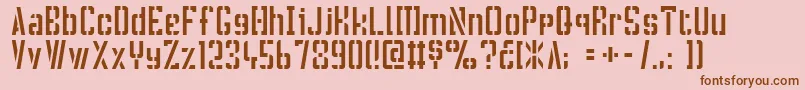 CrassRootsOfl Font – Brown Fonts on Pink Background