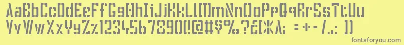 CrassRootsOfl Font – Gray Fonts on Yellow Background