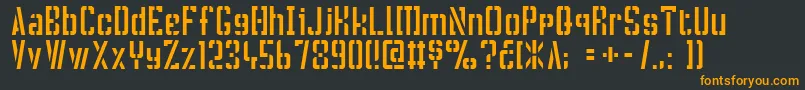 Шрифт CrassRootsOfl – оранжевые шрифты на чёрном фоне