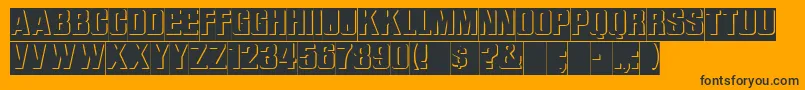 ReliefRegular Font – Black Fonts on Orange Background