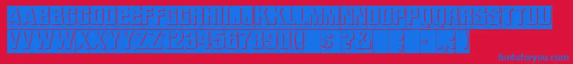 ReliefRegular Font – Blue Fonts on Red Background