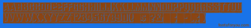 ReliefRegular Font – Brown Fonts on Blue Background