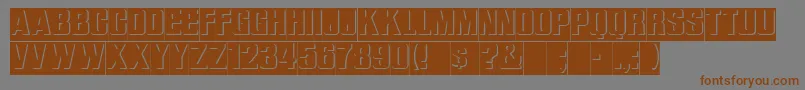 ReliefRegular Font – Brown Fonts on Gray Background