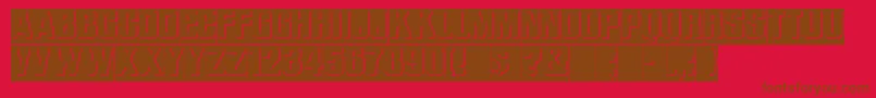 ReliefRegular Font – Brown Fonts on Red Background