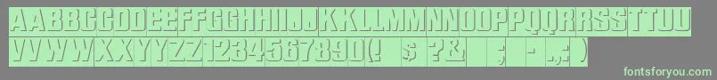 ReliefRegular Font – Green Fonts on Gray Background