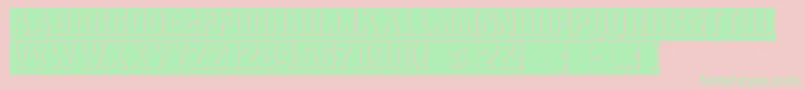 ReliefRegular Font – Green Fonts on Pink Background