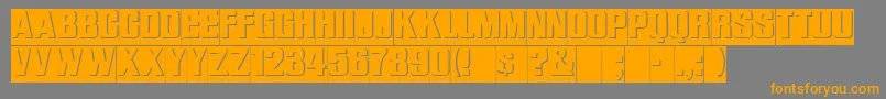 ReliefRegular Font – Orange Fonts on Gray Background