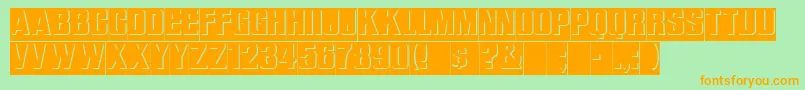 ReliefRegular Font – Orange Fonts on Green Background