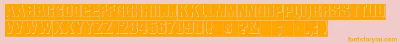 ReliefRegular Font – Orange Fonts on Pink Background