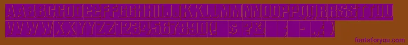 ReliefRegular Font – Purple Fonts on Brown Background