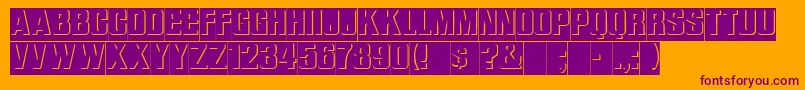 ReliefRegular Font – Purple Fonts on Orange Background