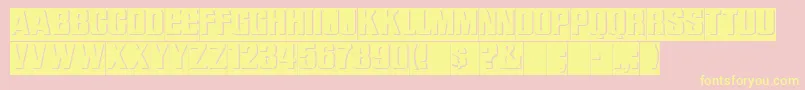 ReliefRegular Font – Yellow Fonts on Pink Background
