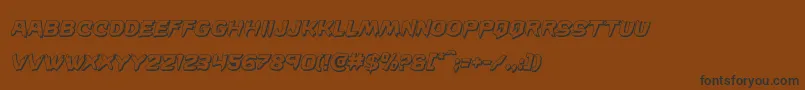 Wickerman3Dital Font – Black Fonts on Brown Background