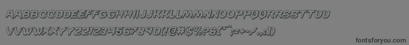 Wickerman3Dital Font – Black Fonts on Gray Background