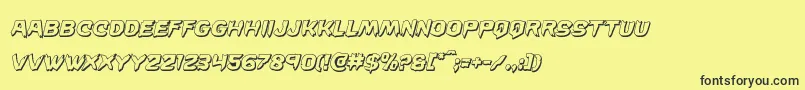 Wickerman3Dital Font – Black Fonts on Yellow Background