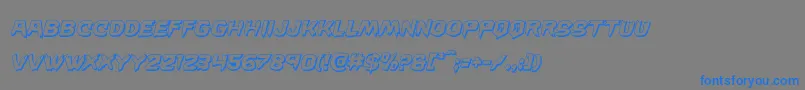 Wickerman3Dital Font – Blue Fonts on Gray Background