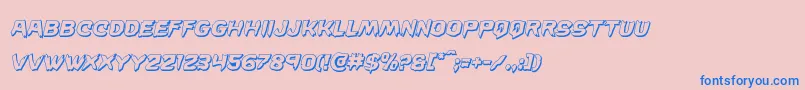 Wickerman3Dital Font – Blue Fonts on Pink Background