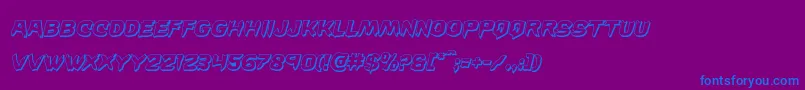 Wickerman3Dital-Schriftart – Blaue Schriften auf violettem Hintergrund