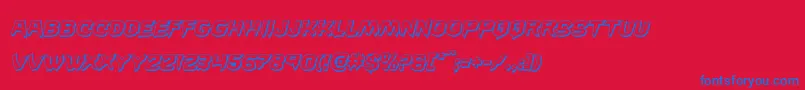 Wickerman3Dital Font – Blue Fonts on Red Background