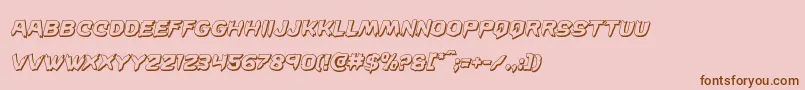 Wickerman3Dital Font – Brown Fonts on Pink Background