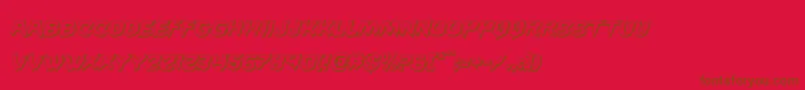 Wickerman3Dital Font – Brown Fonts on Red Background