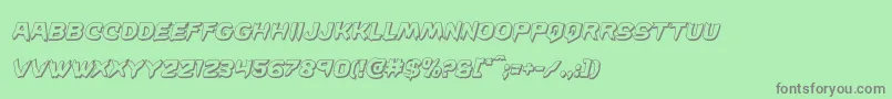 Wickerman3Dital Font – Gray Fonts on Green Background
