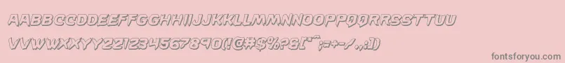 Wickerman3Dital Font – Gray Fonts on Pink Background